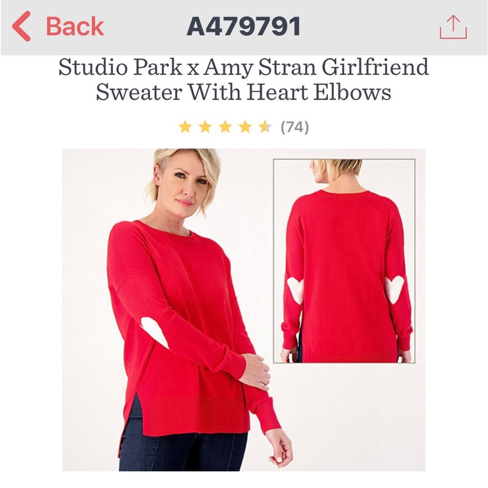 Studio Park x Amy Stran Heart Elbow Sweater